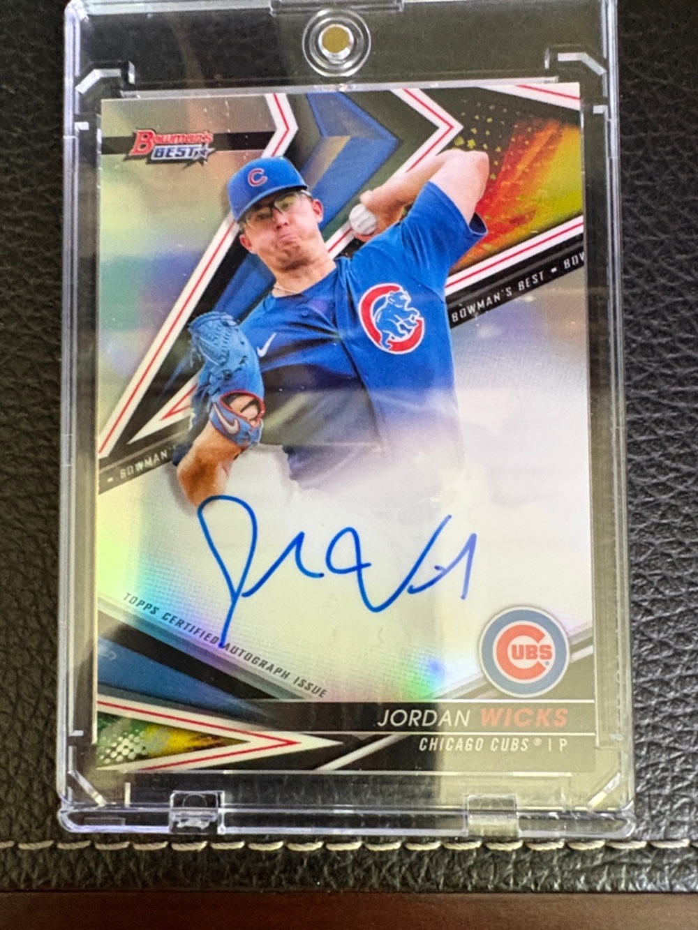 2022 Jordan Wicks Chicago Cubs Autograph Baseball Card - Bowman Best